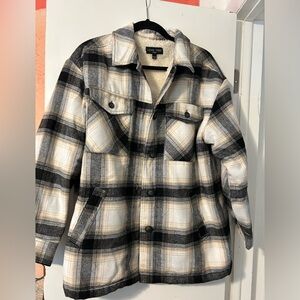 Plaid Fleece Coat